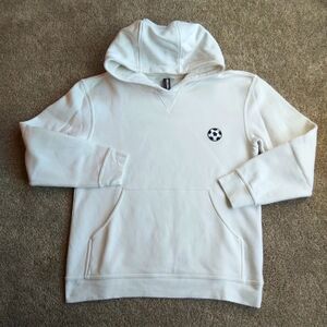 Cream Hoodie With Soccer Ball Patch Detail -BNWOT